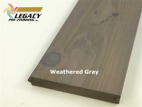 Prefinished Cedar Nickel Gap Siding Weathered Gray Stain