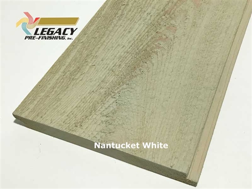 Prefinished Cypress Shiplap Siding - Nantucket White Stain